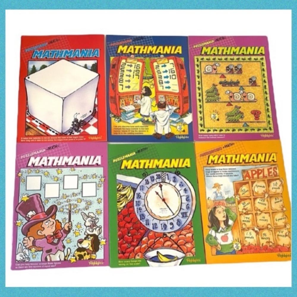 Highlights Mathmania Math Learning Books Set of 6